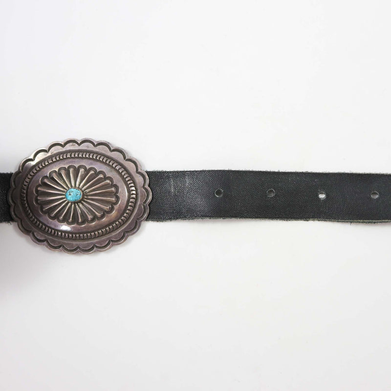 1960s Turquoise Concha Belt by Roger Skeet Jr. - Garland&