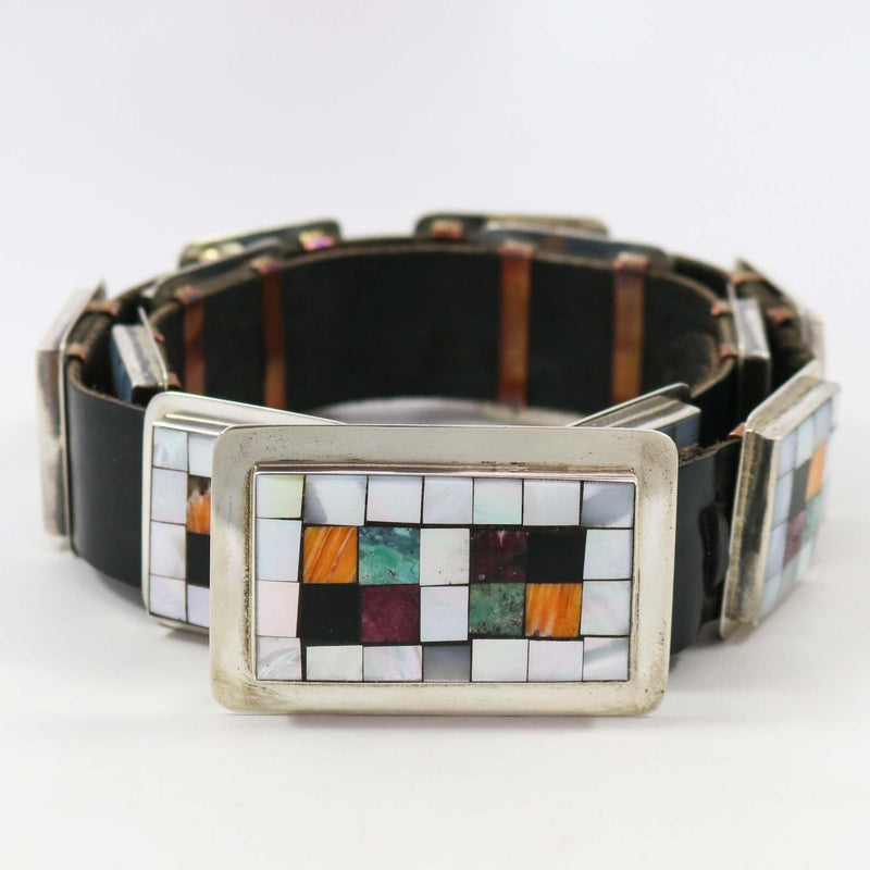 Inlay Concha Belt by Richard Aguilar - Garland&