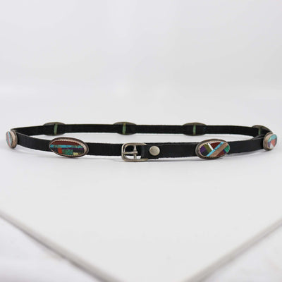 1980s Inlaid Concho Belt by Vintage Collection - Garland's