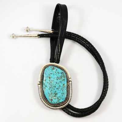 Morenci Turquoise Bola Tie by Bob Robbins - Garland's