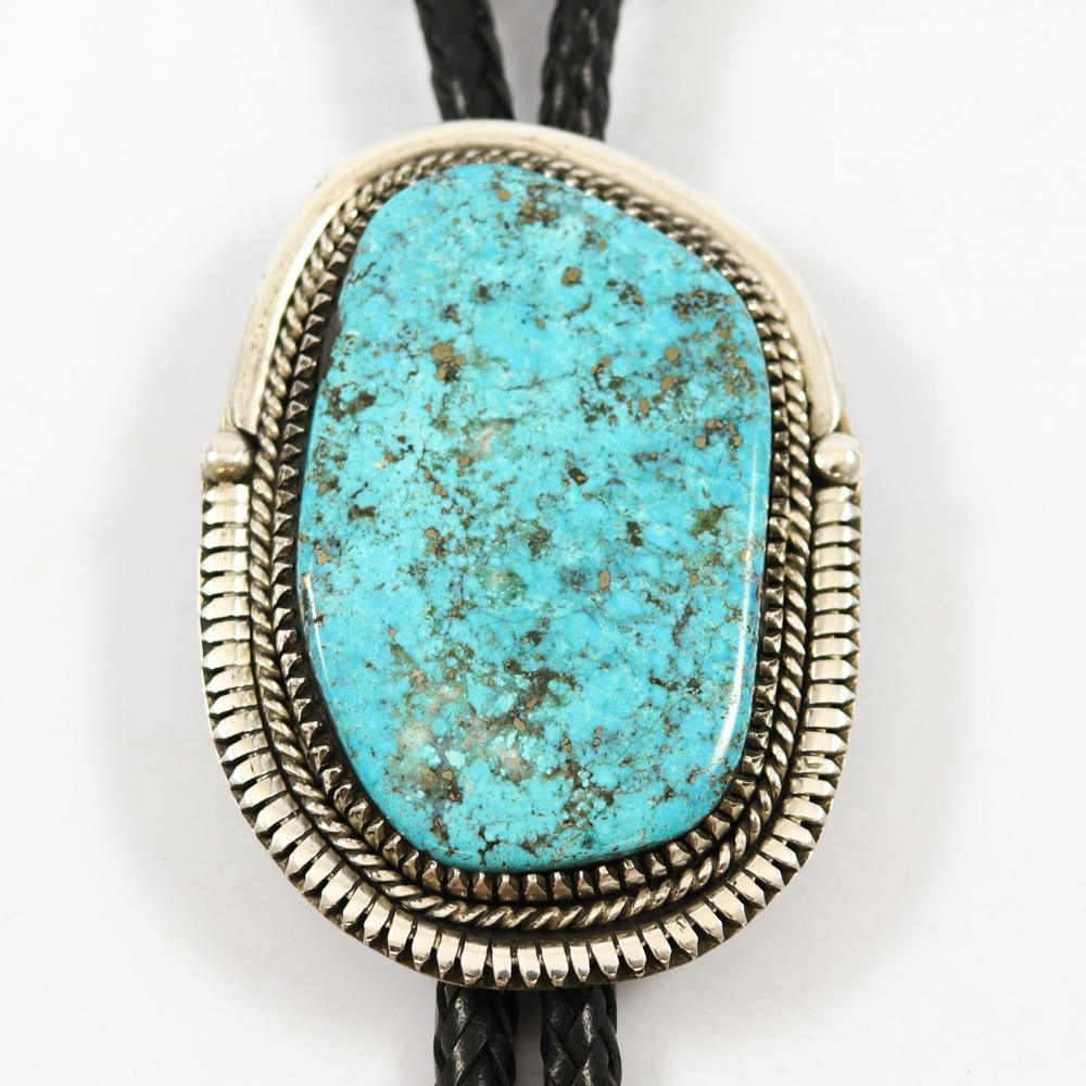 Morenci Turquoise Bola Tie by Bob Robbins - Garland's