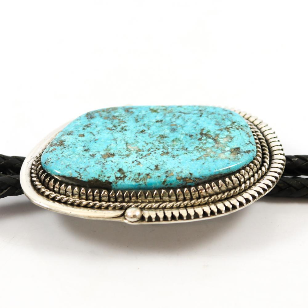 Morenci Turquoise Bola Tie by Bob Robbins - Garland's