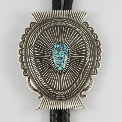 Kingman Turquoise Bola Tie by Ron Bedonie - Garland's