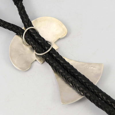 Gold on Silver Shalako Bola Tie by Watson Honanie - Garland's