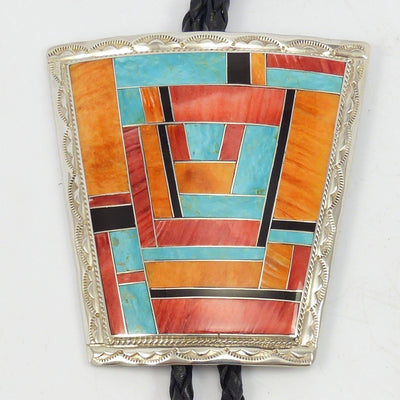 Inlay Bola Tie by Rick and Glendora Booqua - Garland's