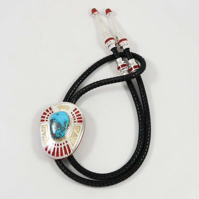 Bisbee Turquoise Bola Tie by Vernon Haskie - Garland's