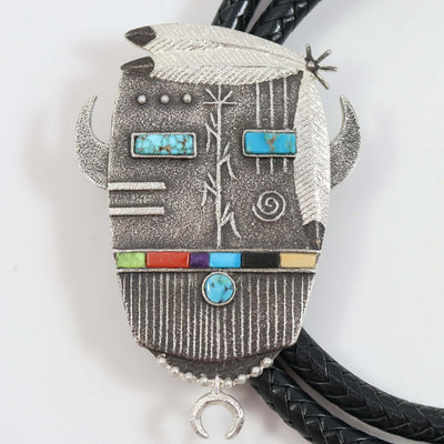 Yei Spirit Bola Tie by Lee Begay - Garland's