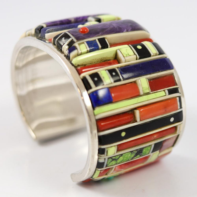 Cobbled Inlay Cuff by Don Staats - Garland&