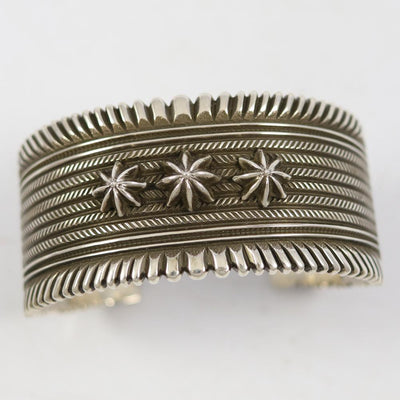 Filed Silver Cuff by Ron Bedonie - Garland's