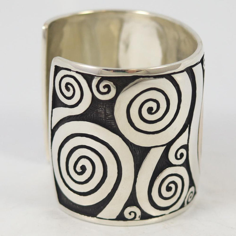 Gold and Silver Cuff by Watson Honanie - Garland&