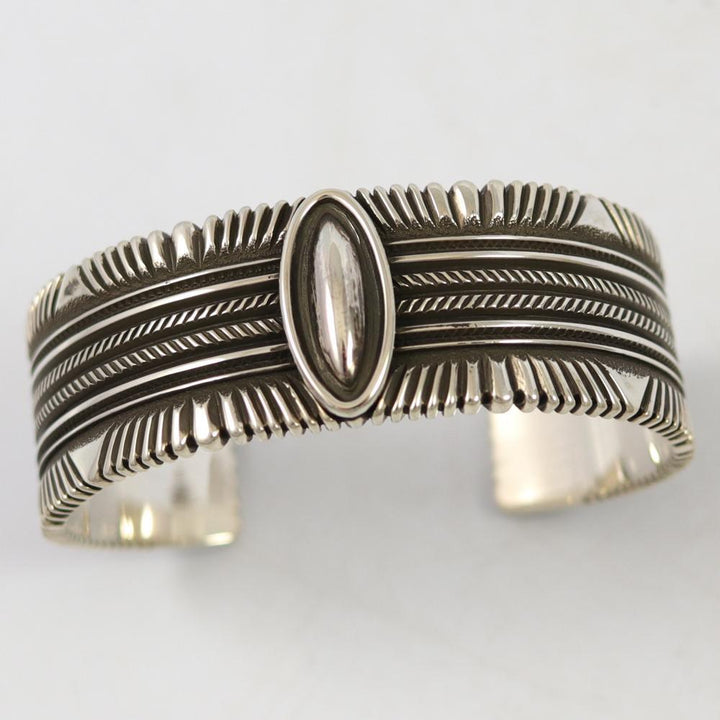 Silver Cuff by Ron Bedonie - Garland's