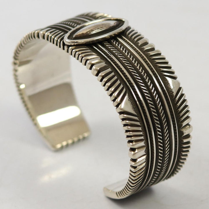 Silver Cuff by Ron Bedonie - Garland's