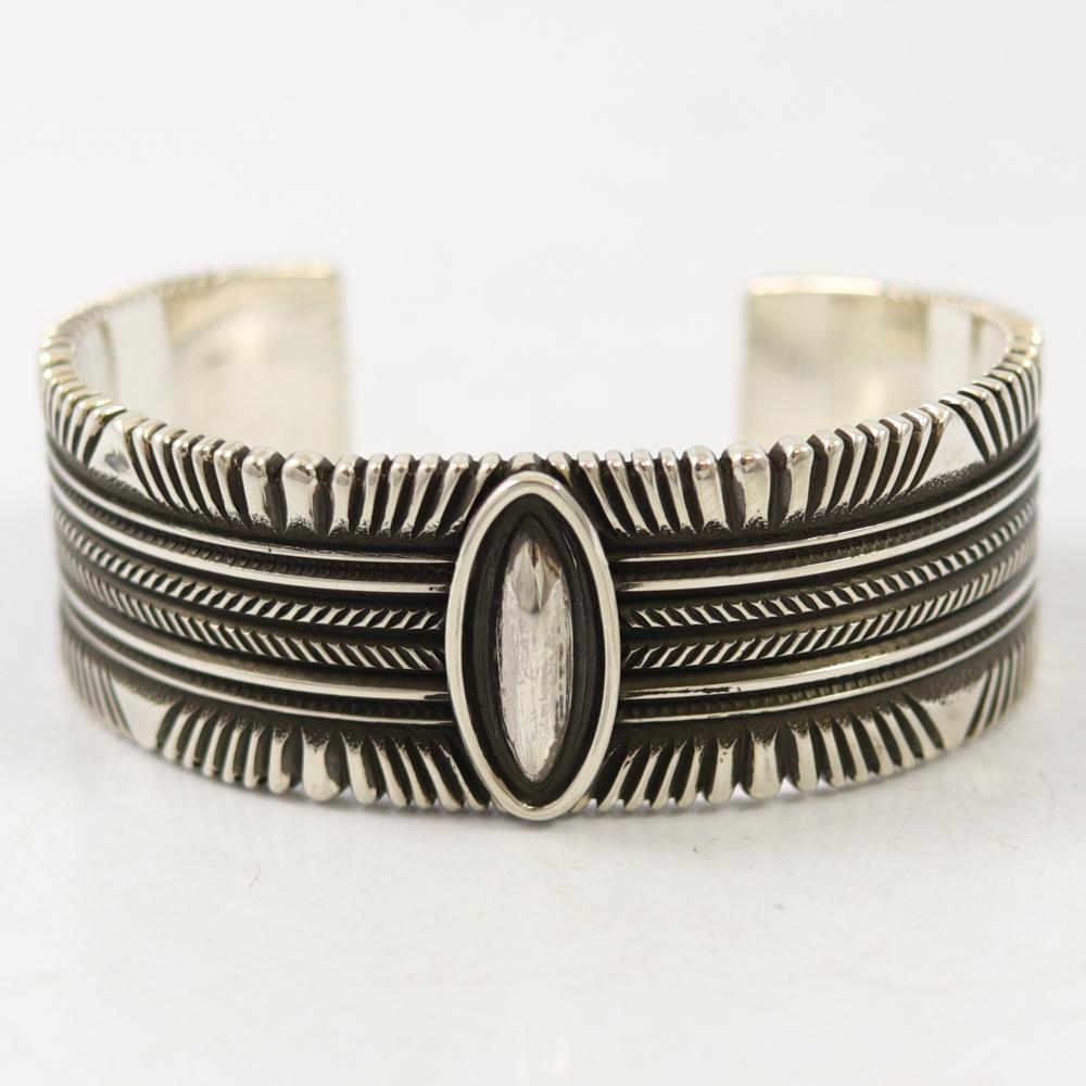 Silver Cuff by Ron Bedonie - Garland's