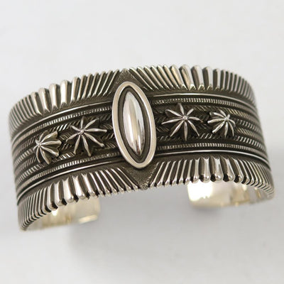 Silver Cuff by Ron Bedonie - Garland's