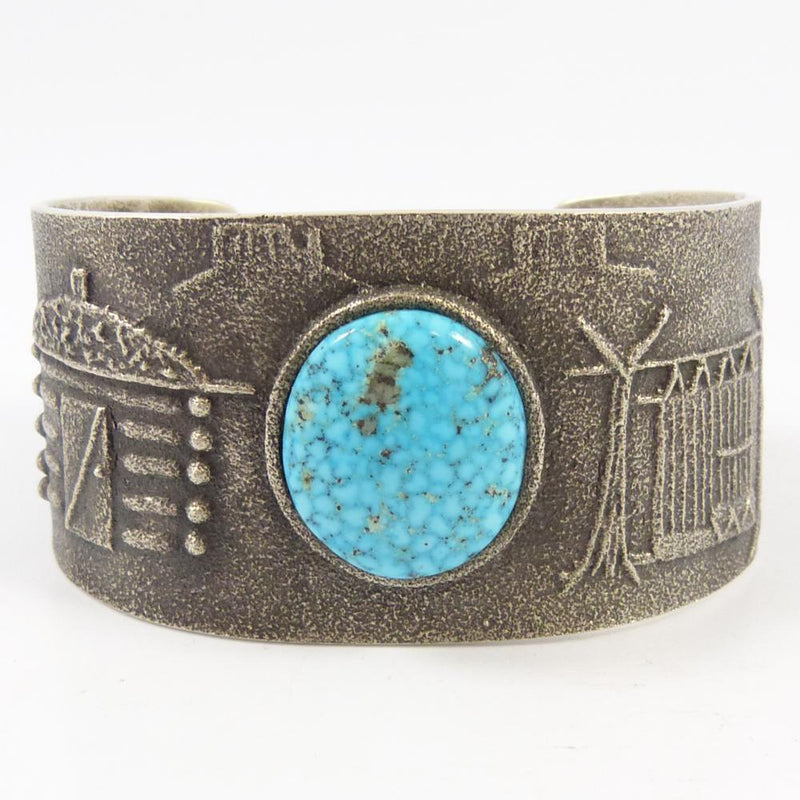 Kingman Turquoise Cuff by Lee Begay - Garland&