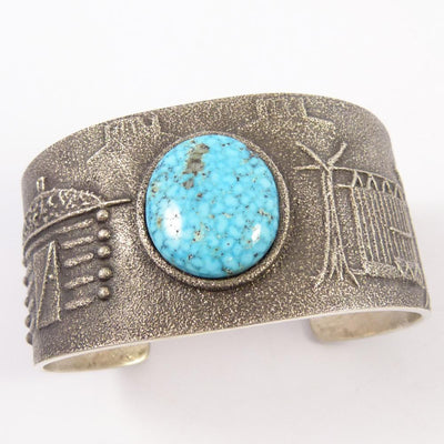 Kingman Turquoise Cuff by Lee Begay - Garland's