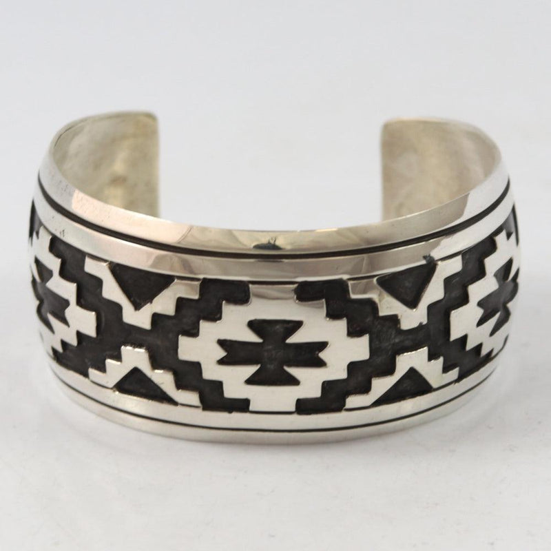 Silver Overlay Cuff by Wesley Begay - Garland&
