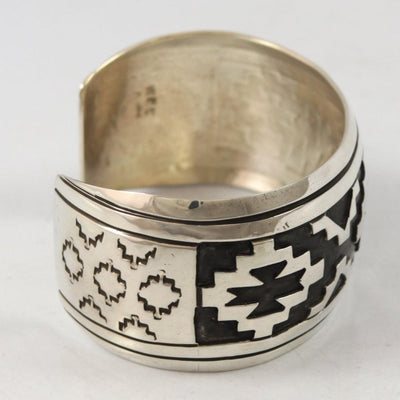 Silver Overlay Cuff by Wesley Begay - Garland's