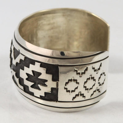 Silver Overlay Cuff by Wesley Begay - Garland's