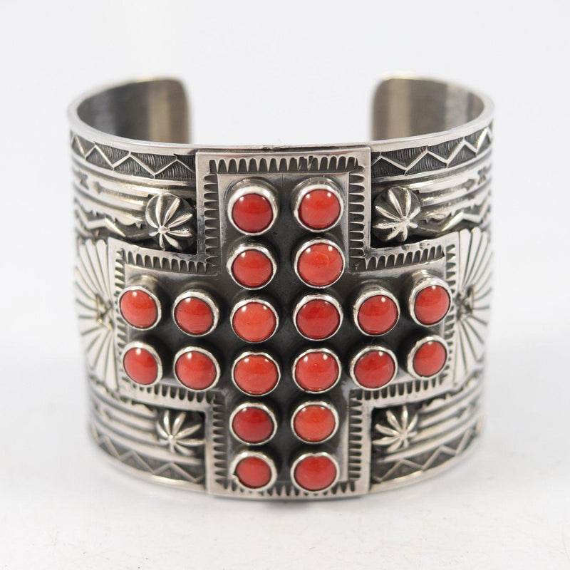 Wide Coral Cuff by Sunshine Reeves - Garland&