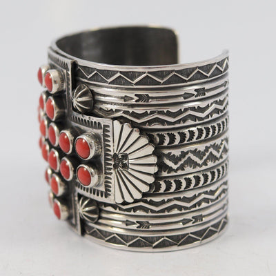 Wide Coral Cuff by Sunshine Reeves - Garland's