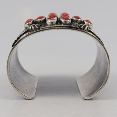 Wide Coral Cuff by Sunshine Reeves - Garland's
