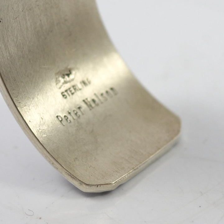 Silver and Gold Overlay Cuff by Peter Nelson - Garland's