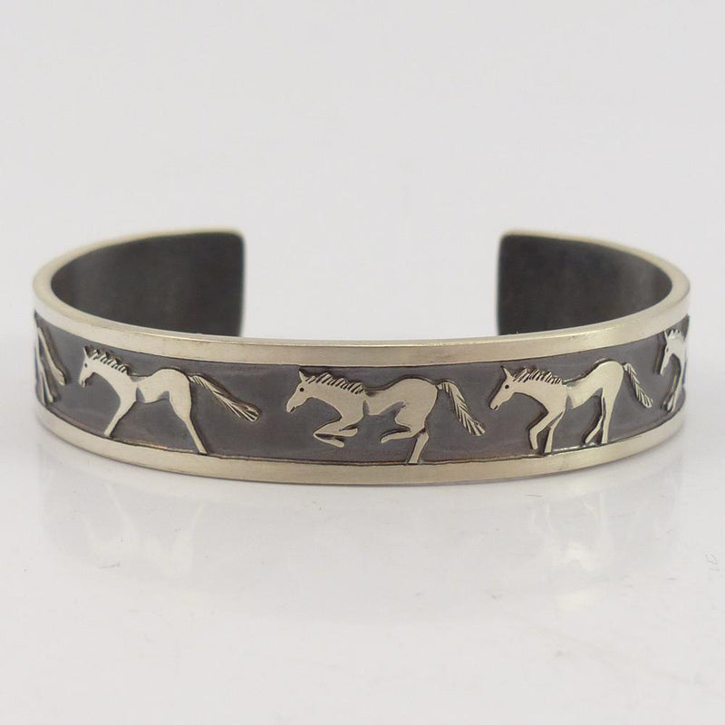 Running Horses Cuff by Roland Begay - Garland&