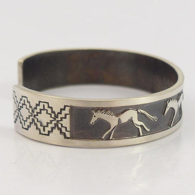 Running Horses Cuff by Roland Begay - Garland's