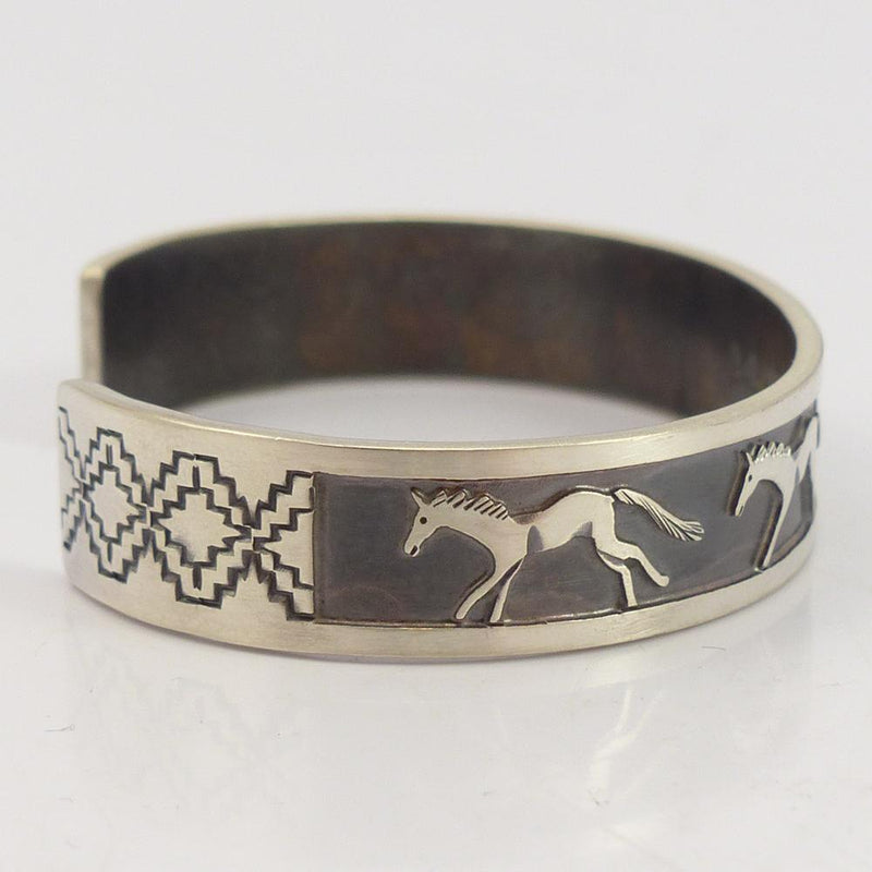 Running Horses Cuff by Roland Begay - Garland&