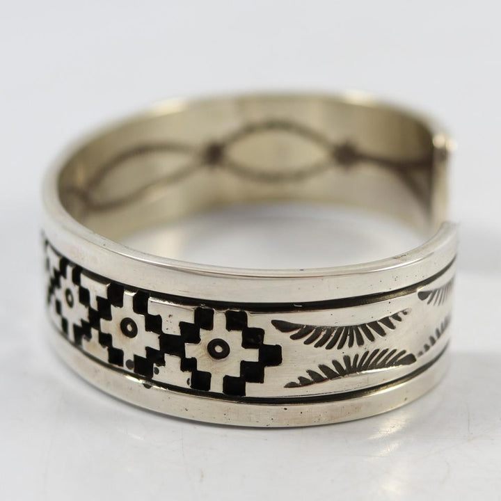 Silver Overlay Cuff by Wesley Begay - Garland's