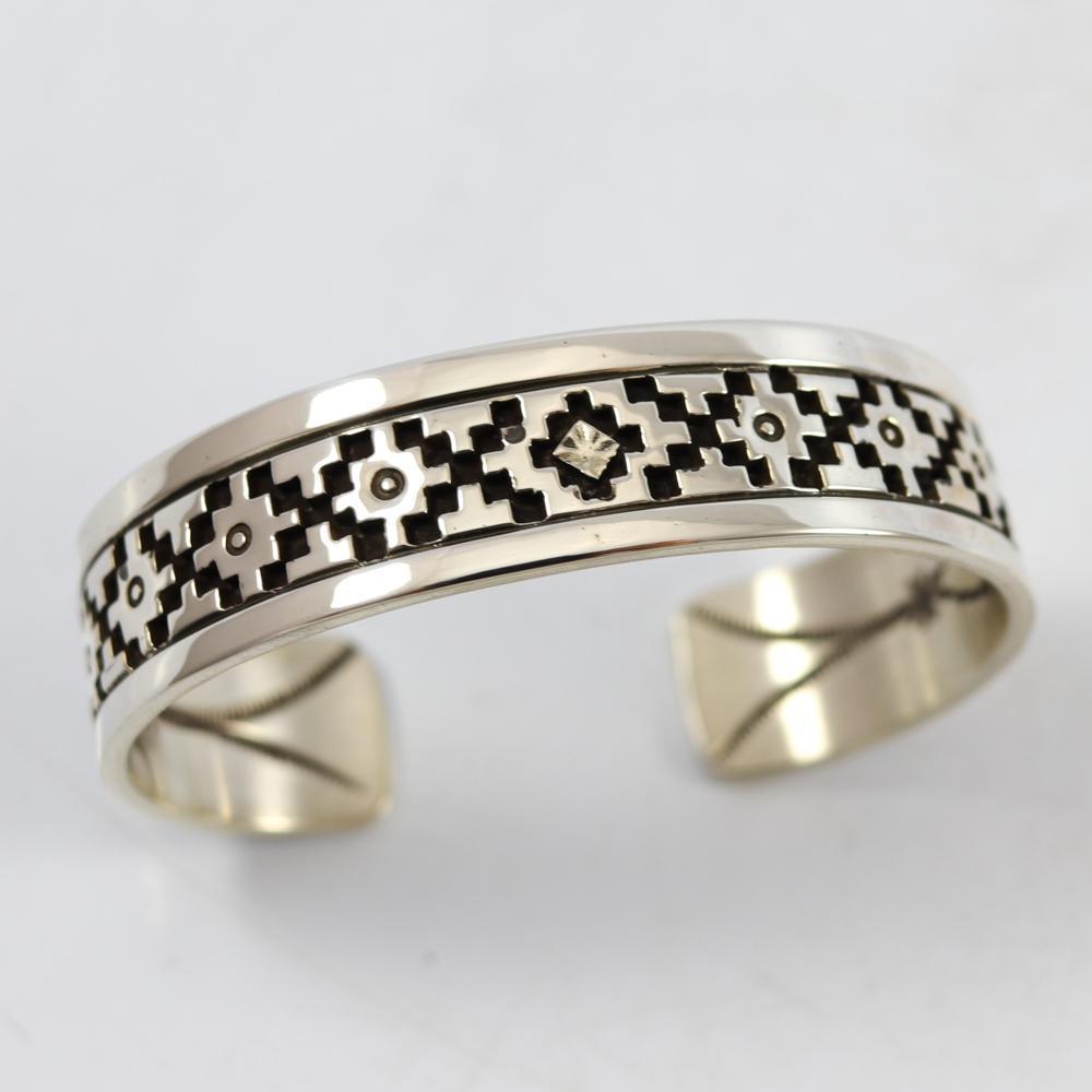 Silver Overlay Cuff by Wesley Begay - Garland's