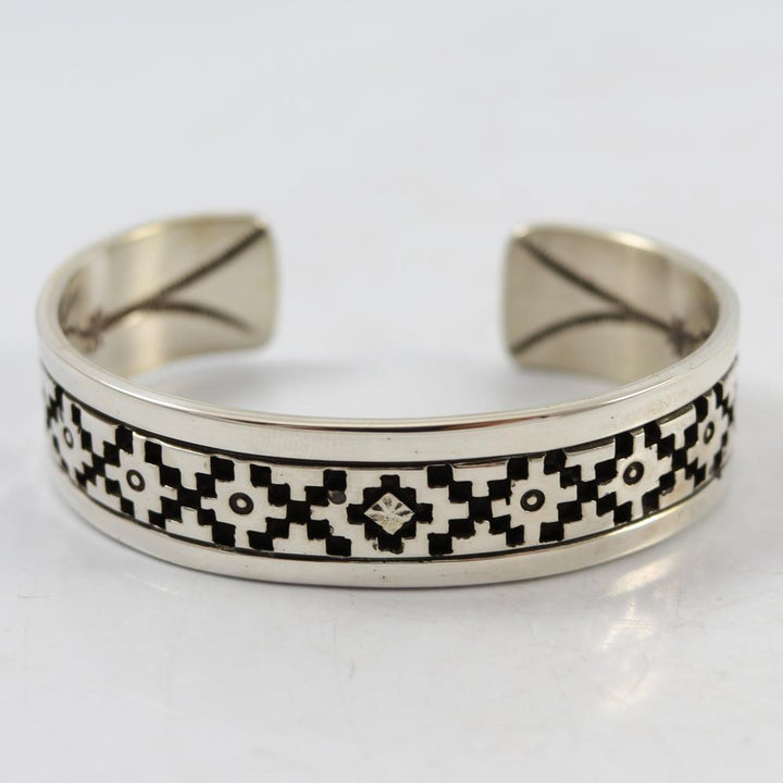 Silver Overlay Cuff by Wesley Begay - Garland's