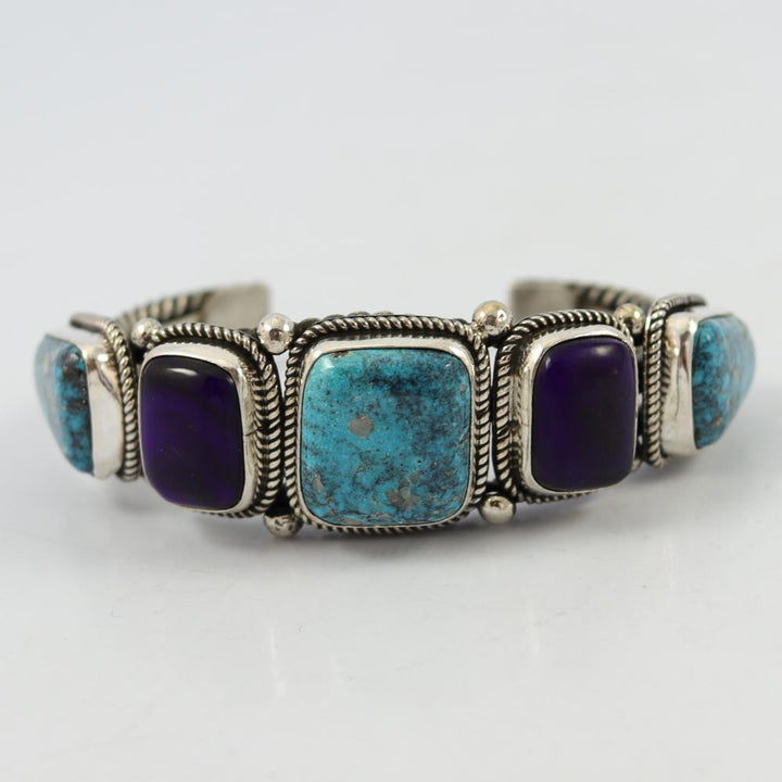 Turquoise and Sugilite Cuff by Albert Jake and Bruce Eckhardt - Garland's