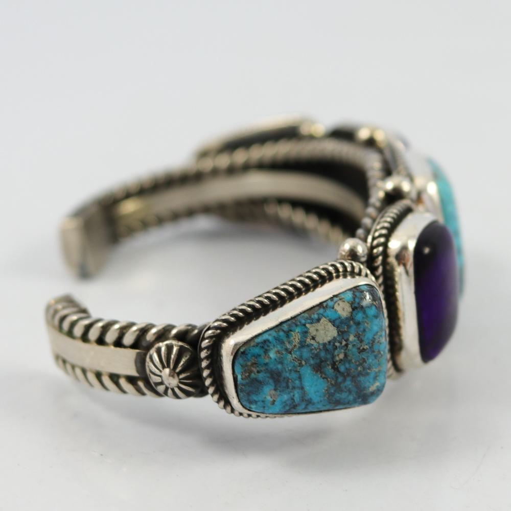Turquoise and Sugilite Cuff by Albert Jake and Bruce Eckhardt - Garland's