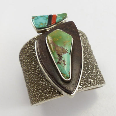 Turquoise and Ebony Cuff by Edison Cummings - Garland's