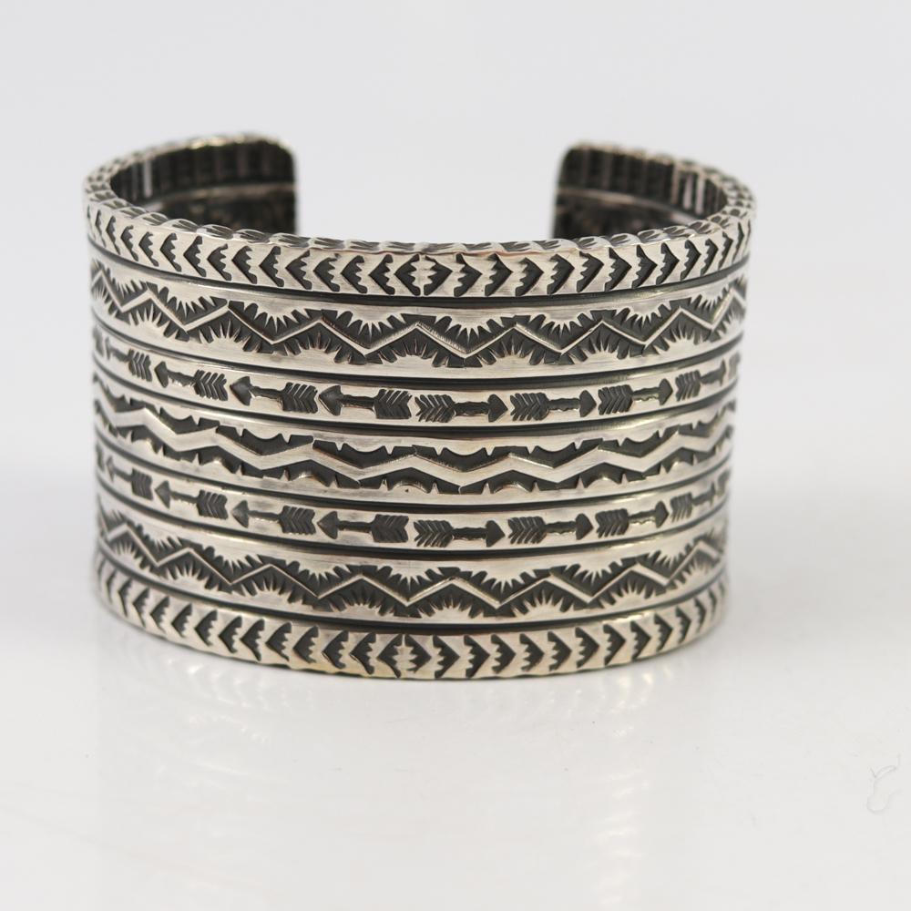 Stamped Silver Cuff by Sunshine Reeves - Garland's