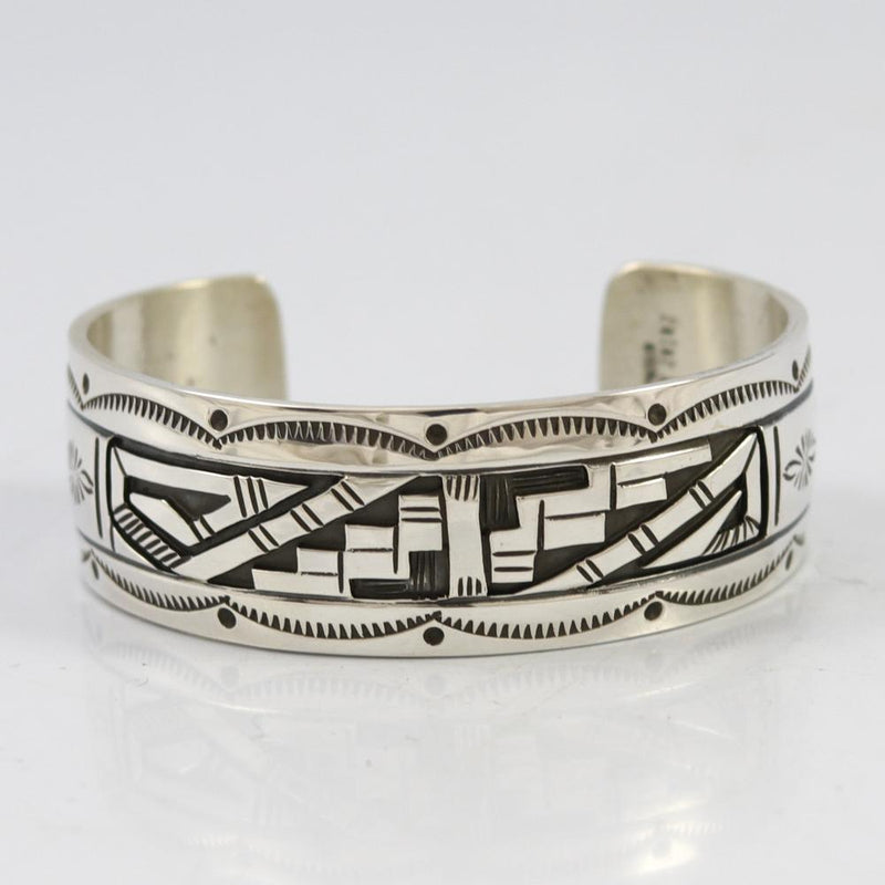Silver Overlay Cuff by Peter Nelson - Garland&