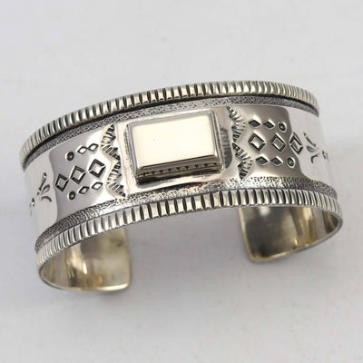Stamped Silver Cuff by Allison Lee - Garland's