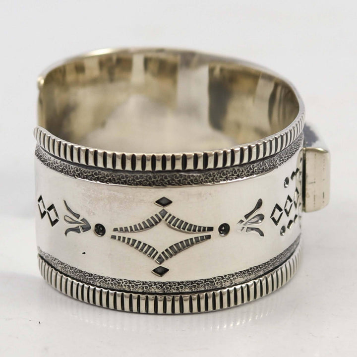 Stamped Silver Cuff by Allison Lee - Garland's