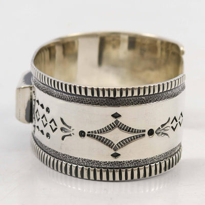 Stamped Silver Cuff by Allison Lee - Garland's