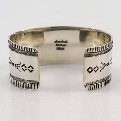 Stamped Silver Cuff by Allison Lee - Garland's
