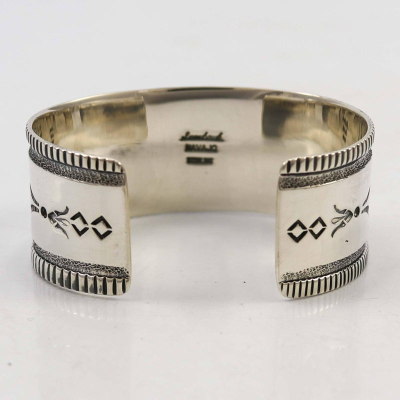 Stamped Silver Cuff by Allison Lee - Garland&