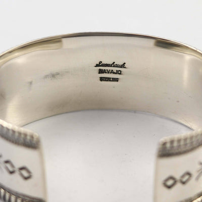 Stamped Silver Cuff by Allison Lee - Garland's