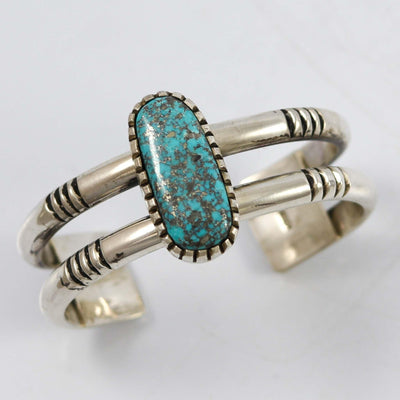 Kingman Turquoise Cuff by Kee Yazzie - Garland's