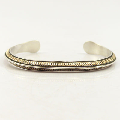 Gold on Silver Cuff by Bruce Morgan - Garland's