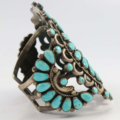 1950s Turquoise Cuff by Alice Quam - Garland's