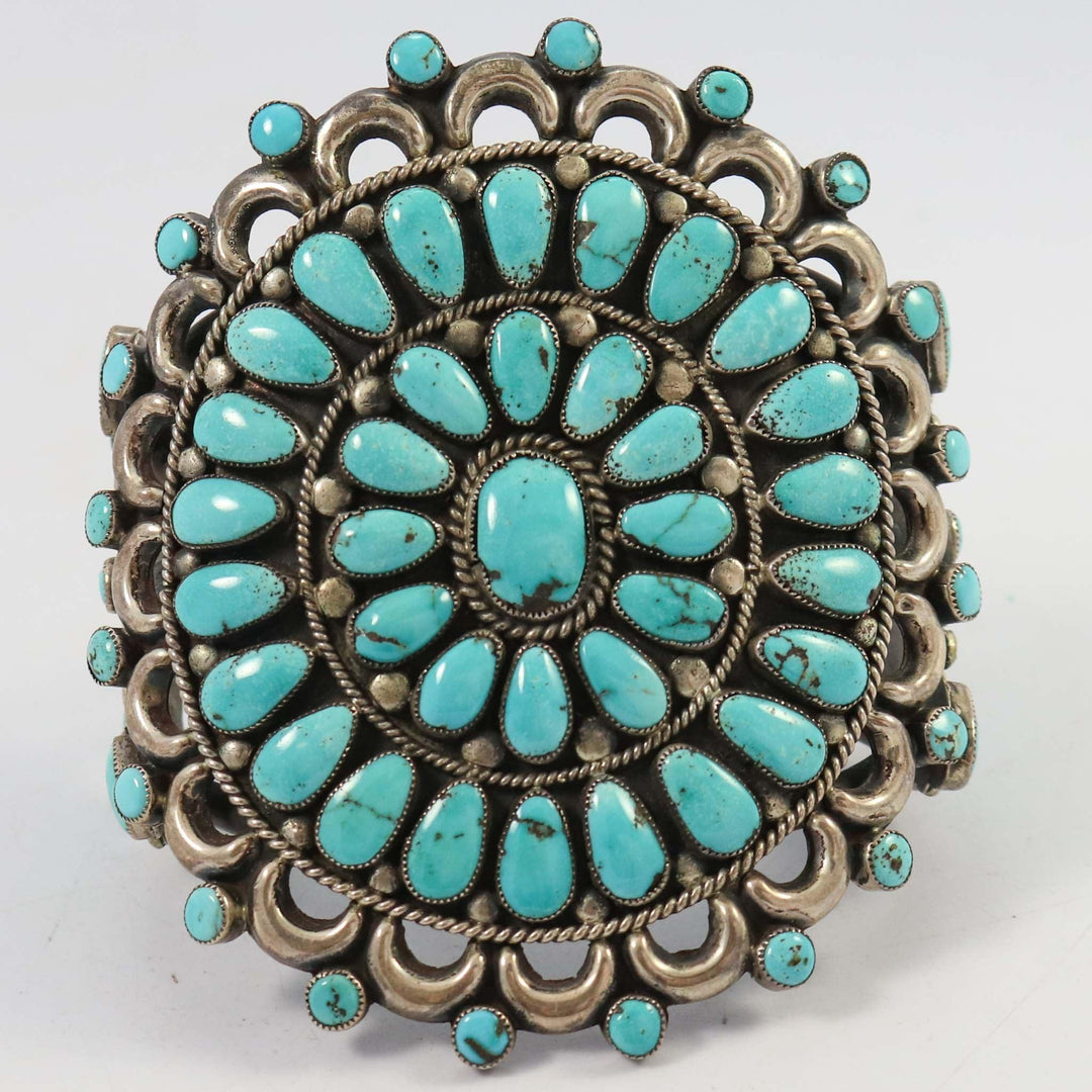 1950s Turquoise Cuff by Alice Quam - Garland's