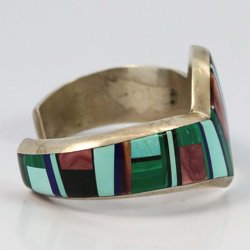 1970s Inlaid Sunface Cuff by Frank Yellowhorse - Garland&