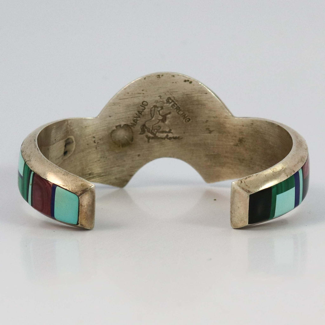 1970s Inlaid Sunface Cuff by Frank Yellowhorse - Garland's